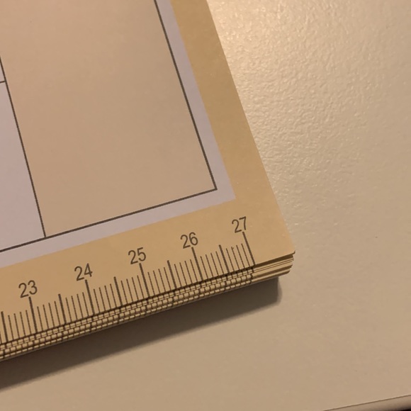 Undated Monthly Planner Pad Sheets with ruler - Picture 4 of 4